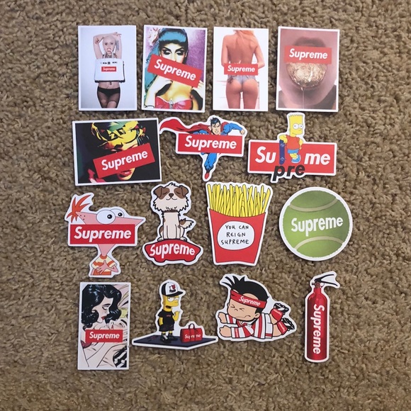 Supreme Accessories - 15 Supreme Stickers